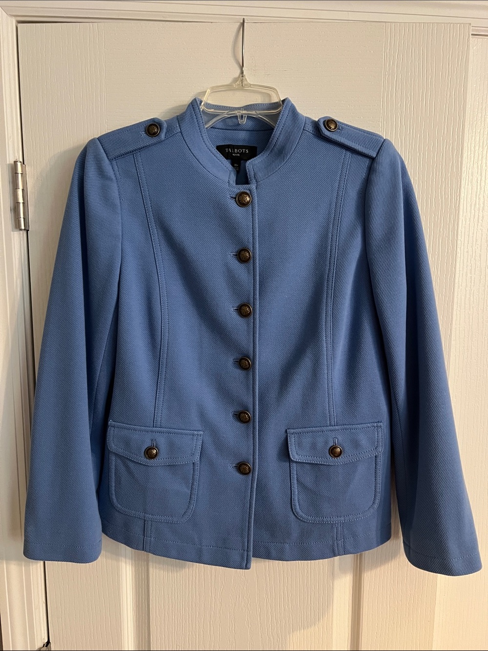 Talbots Light Blue Military-Style Women's Blazer